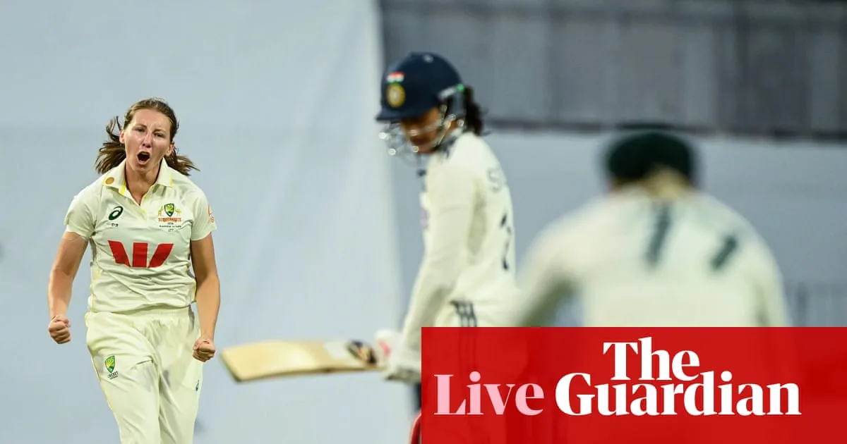 Australia v India: one-off women’s cricket Test, day two – live