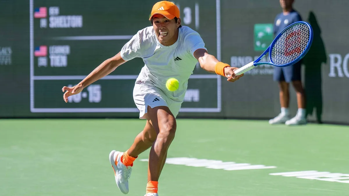 Tien toughs out Shelton upset in Indian Wells