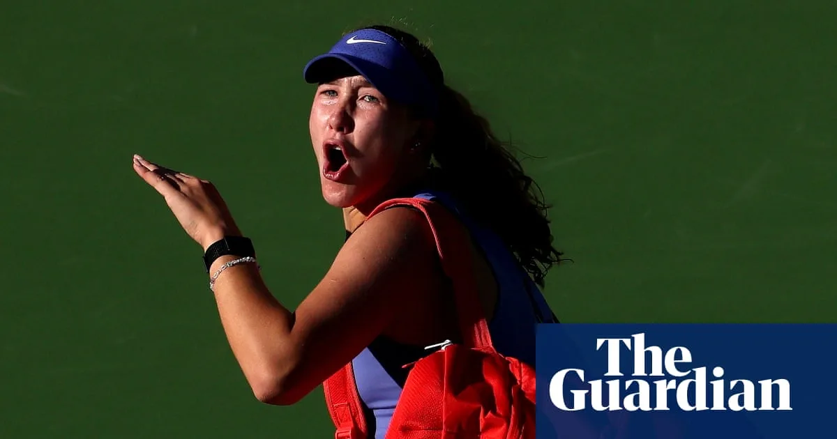 Andreeva ‘not proud’ after Indian Wells title defence ends in smashed racket and gestures at crowd
