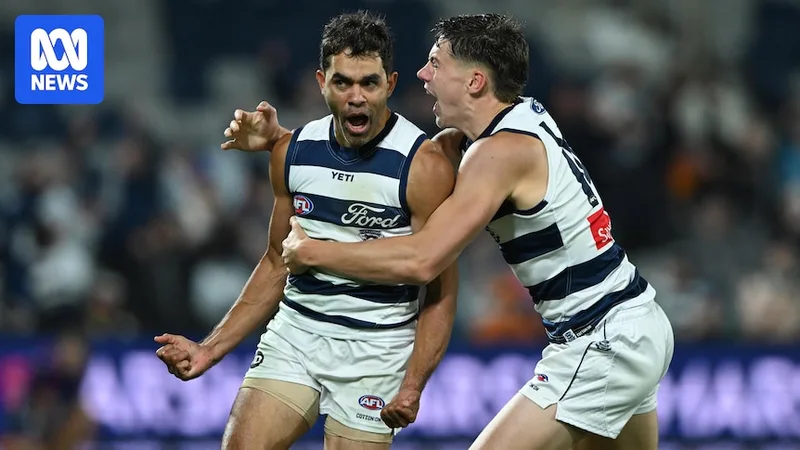 Last-touch non-call labelled 'farce' as Geelong edges Adelaide in thriller