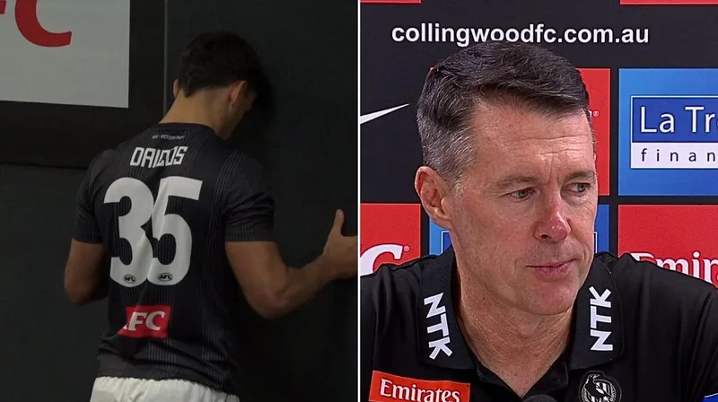 Collingwood coach Craig McRae explains Nick Daicos injury issue and scenes before the game