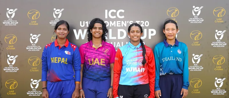 Captains photoshoot for the ICC U19 Women’s T20 World Cup EAP Qualifier