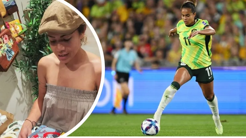 Mary Fowler: Matildas star unveils hidden creative talent as painter of handbags