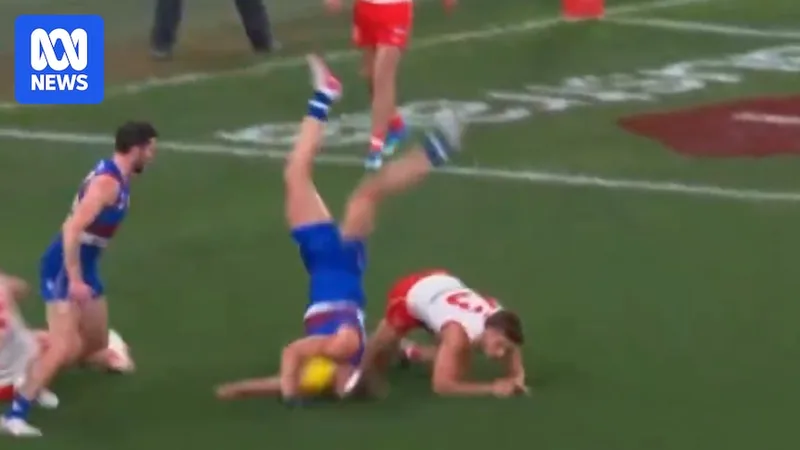 Bulldogs star cleared of serious neck injury after frightening fall