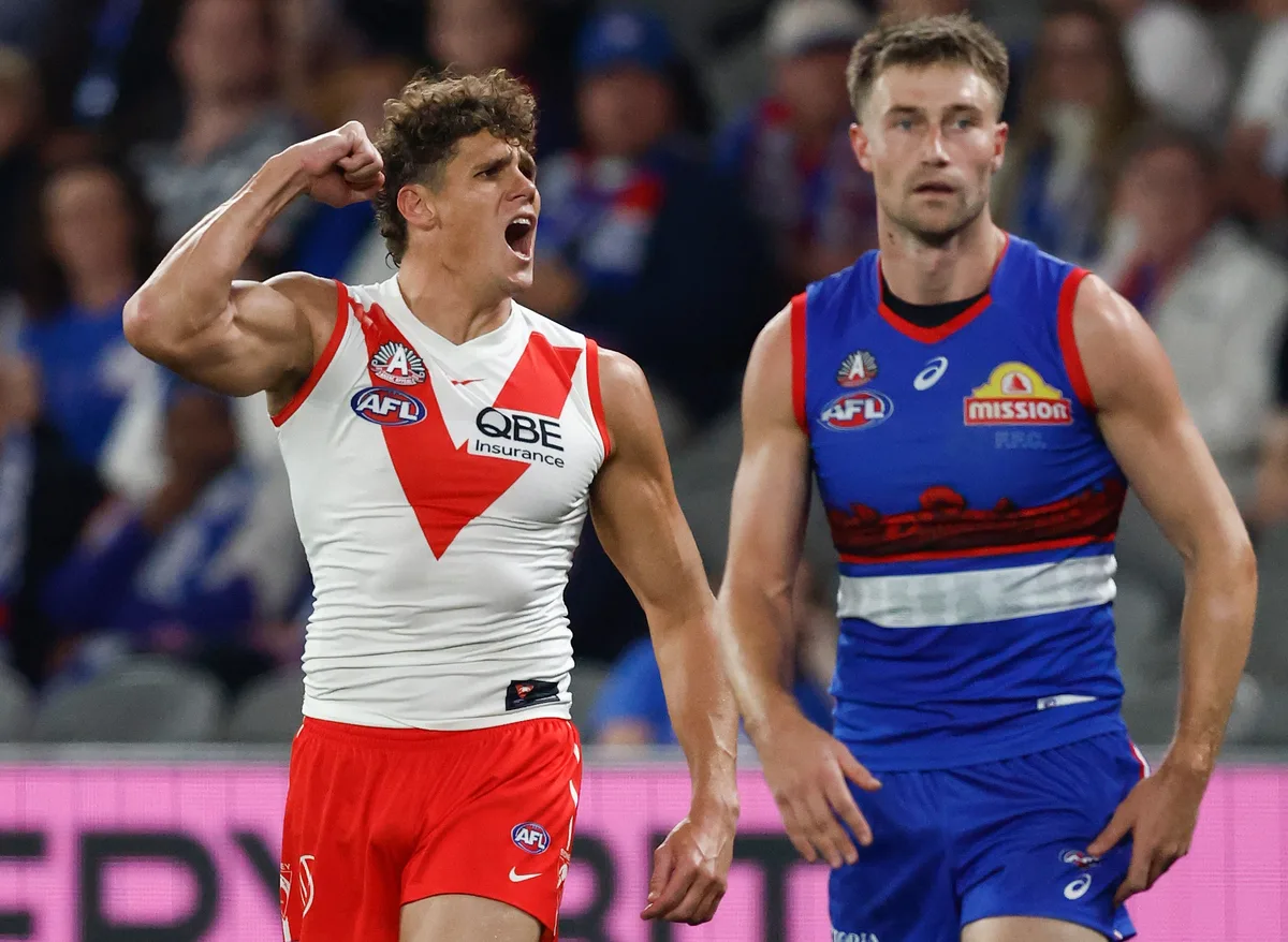 Curnow in seventh heaven as Swans soar past injury-hit Bulldogs