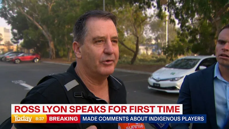 Ross Lyon speaks after racism accusation