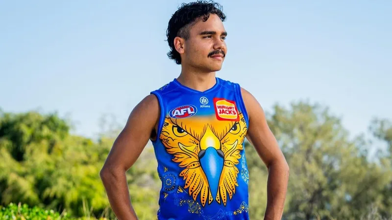 West Coast Eagles reveal First Nations strip including gold-coloured numbers for likely Scott Pendlebury clash