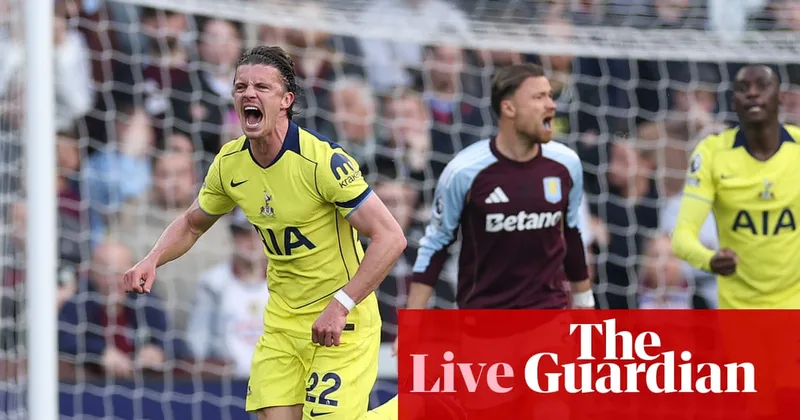 Aston Villa 1-2 Tottenham: Premier League – as it happened