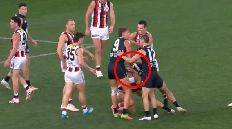 Patrick Cripps avoids suspension for chicken wing tackle on St Kilda’s Hugo Garcia