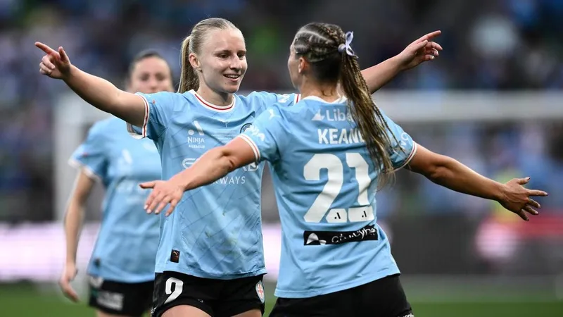 Matildas striker Holly McNamara’s world-class goal delivers record-equalling fifth A-League title for Manchester City