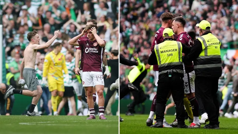 Socceroos hero Cammy Devlin and Hearts teammates leave stadium after ‘shameful’ pitch invasion
