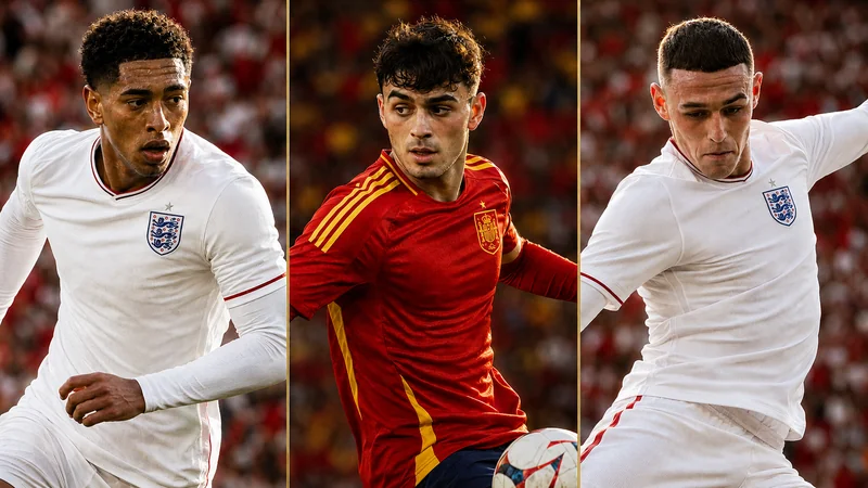 Midfielders H2H: Bellingham vs Pedri vs Foden — WC 2026 — comparison hero