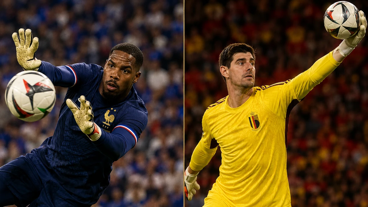 Maignan vs Courtois — WC 2026 Goalkeeper Comparison — comparison hero