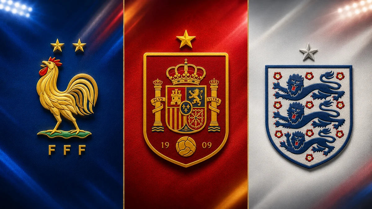 France vs Spain vs England — WC 2026 Tier 1 Favourites — comparison hero