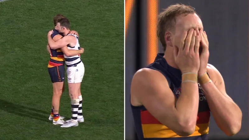 Emotions pour out as AFL world rallies around ‘superhuman’ Adelaide captain Jordan Dawson