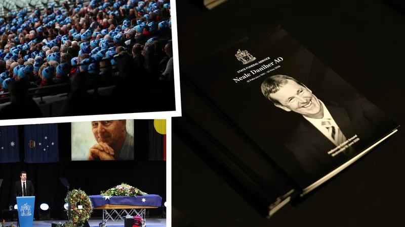 Neale Daniher: Family, friends, dignitaries and AFL figures gather for State funeral service at the MCG