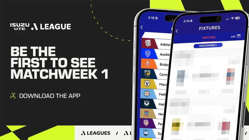 Matchweek 1 FIXTURES: Download the Official A-Leagues App for early access