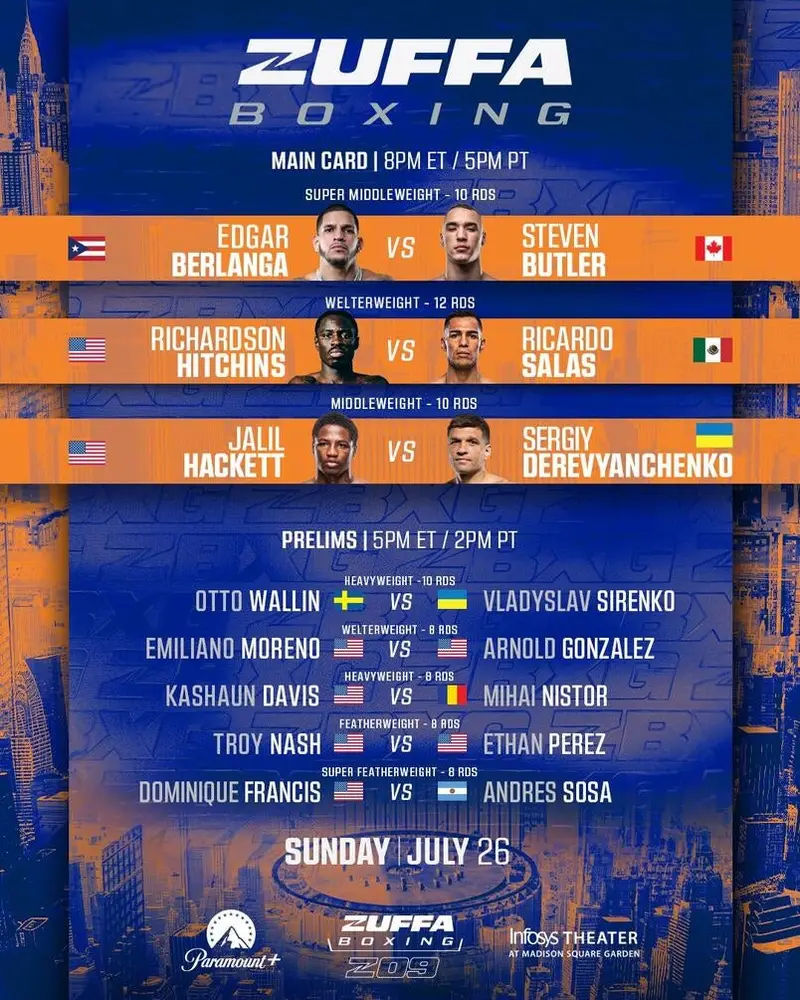 Berlanga vs Butler: Zuffa Boxing 09 Hits the Scales