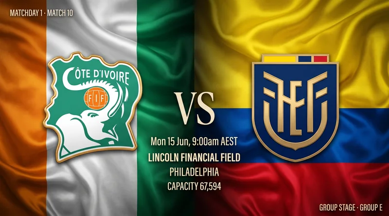 Côte d'Ivoire vs Ecuador World Cup 2026 — Match Preview, Odds & How to Watch