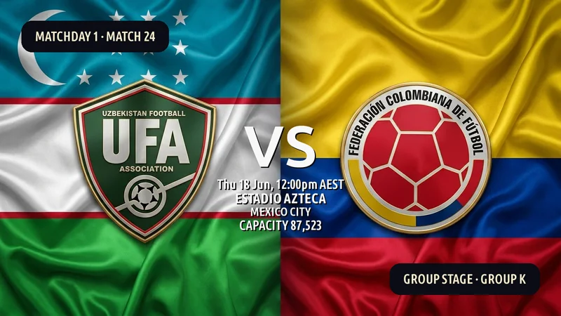 Uzbekistan vs Colombia World Cup 2026 — Match Preview, Odds & How to Watch