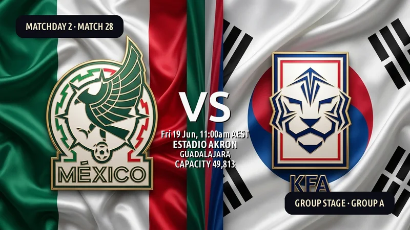 Mexico vs Korea Republic World Cup 2026 — Match Preview, Odds & How to Watch