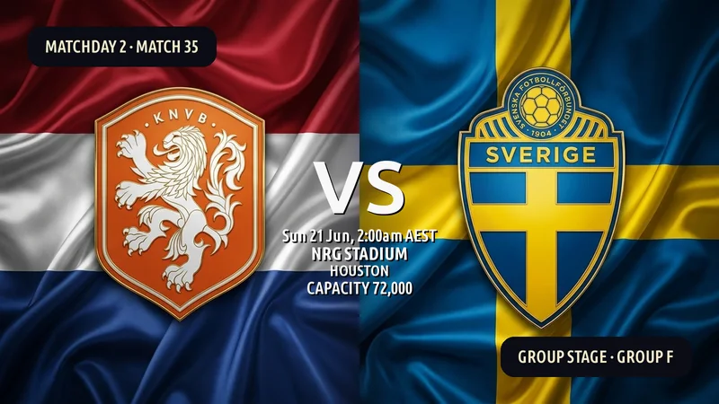 Netherlands vs Sweden World Cup 2026 — Match Preview, Odds & How to Watch