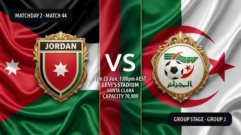 Jordan vs Algeria World Cup 2026 — Match Preview, Odds & How to Watch