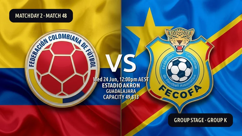 Colombia vs Congo DR World Cup 2026 — Match Preview, Odds & How to Watch