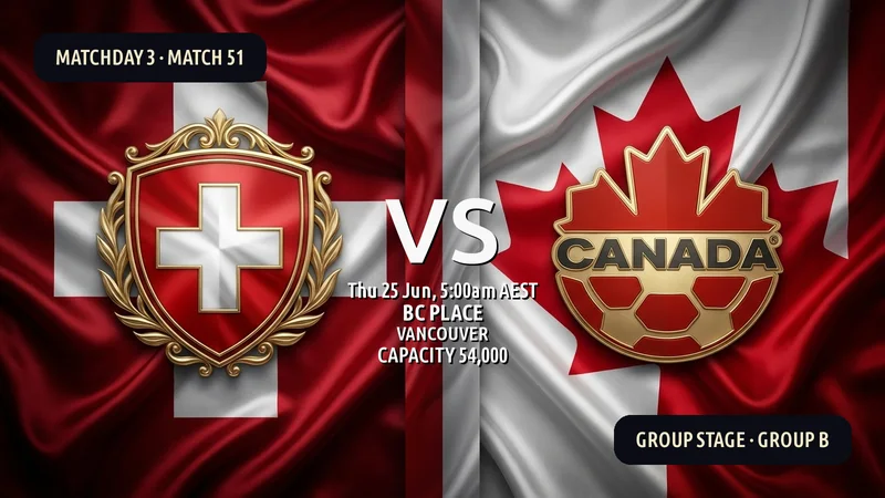 Switzerland vs Canada World Cup 2026 — Match Preview, Odds & How to Watch