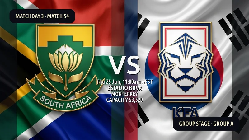South Africa vs Korea Republic World Cup 2026 — Match Preview, Odds & How to Watch