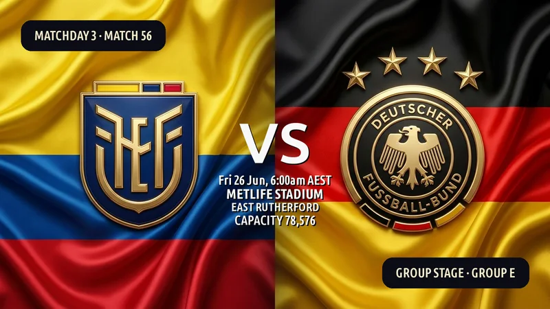 Ecuador vs Germany World Cup 2026 — Match Preview, Odds & How to Watch
