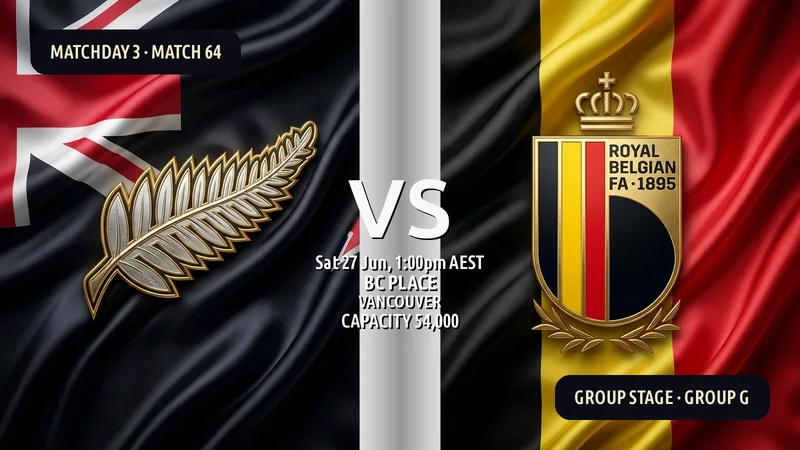 New Zealand vs Belgium World Cup 2026 — Match Preview, Odds & How to Watch