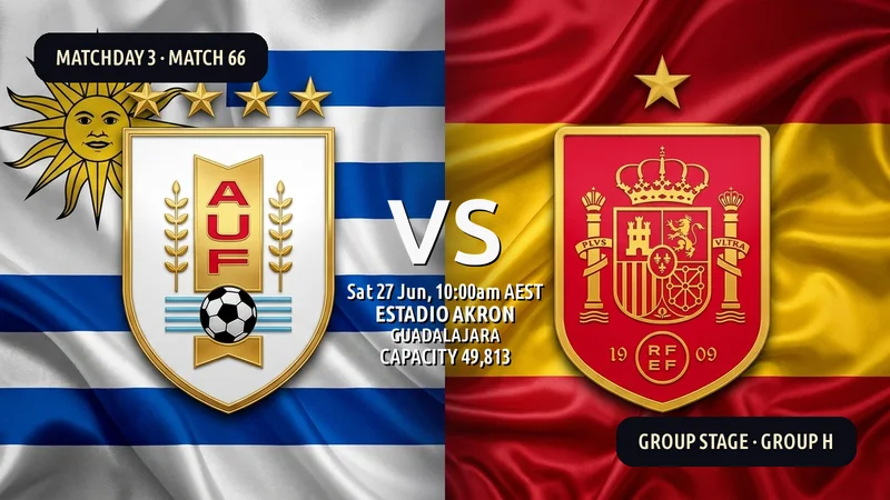 Uruguay vs Spain World Cup 2026 — Match Preview, Odds & How to Watch